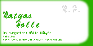 matyas holle business card